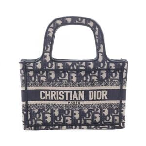 Christian Dior Dior BOOK TOTE Mini Embroidered Tote Bag Handbag Canvas Women'...